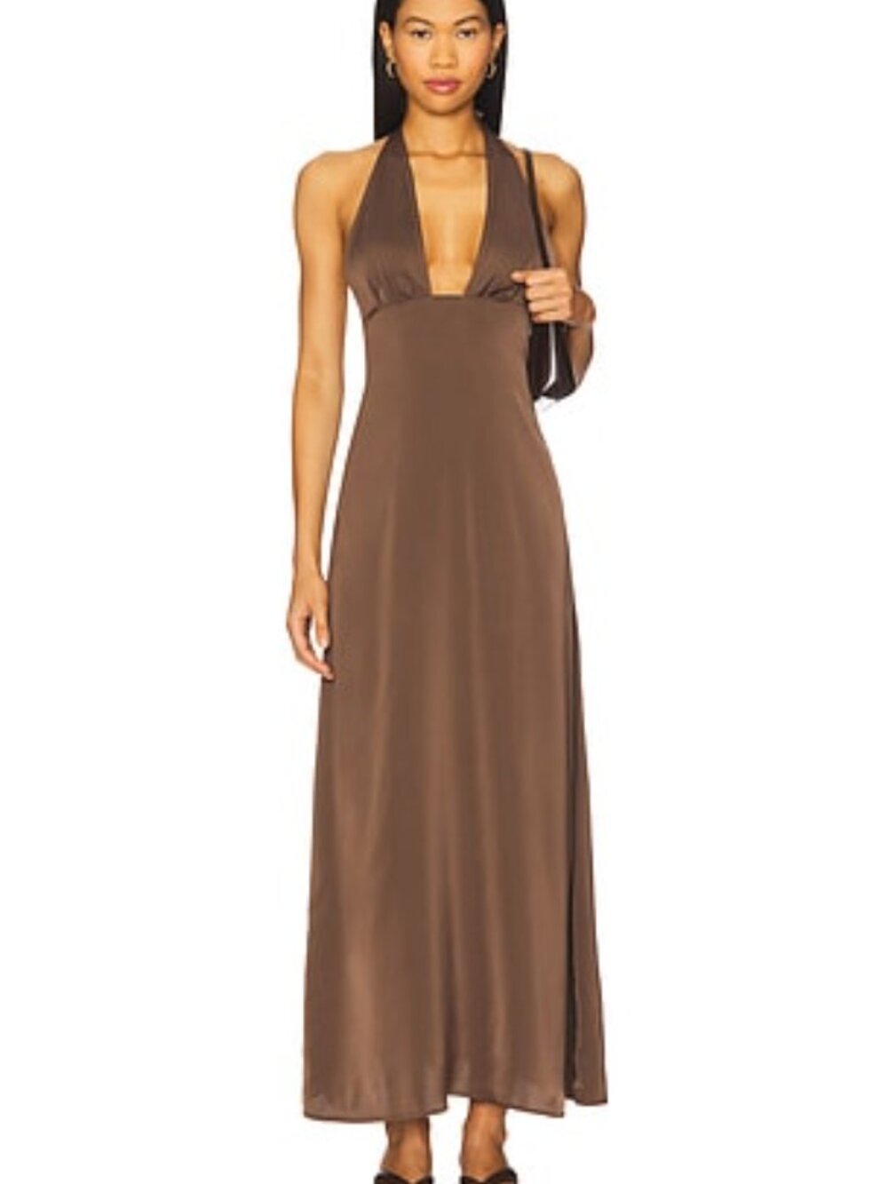 weworewhat brown halter maxi